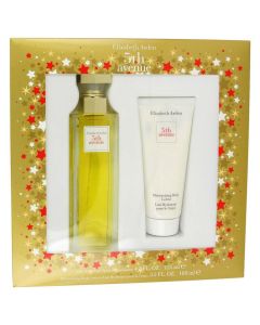 5TH AVENUE by Elizabeth Arden Gift Set -- 4.2 oz Eau De Parfum Spray + 3.4 oz Body Lotion (Women) 125ml