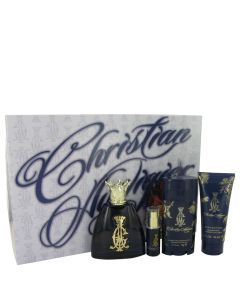 Christian Audigier by Christian Audigier Gift Set -- 3.4 oz Eau De Toilette Spray + .25 oz MIN EDT + 3 oz Body Wash + 2.75 Deodorant Stick (Men)