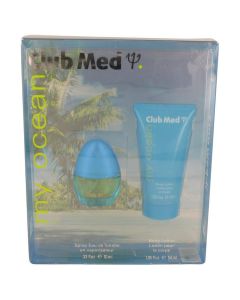 Club Med My Ocean by Coty Gift Set -- .33 oz Mini EDT Spray + 1.85 oz Body Lotion (Women)