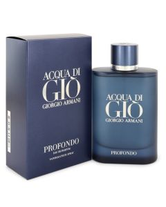 Acqua Di Gio Profondo Cologne By Giorgio Armani Eau De Parfum Spray 4.2 OZ (Men) 125 ML
