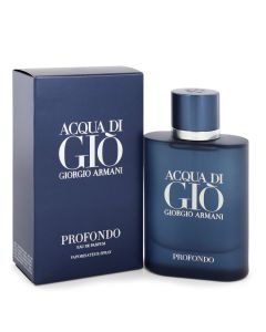 Acqua Di Gio Profondo Cologne By Giorgio Armani Eau De Parfum Spray 2.5 OZ (Men) 75 ML