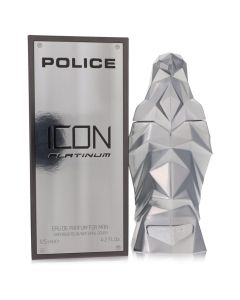 Police Icon Platinum Cologne By Police Colognes Eau De Parfum Spray 4.2 OZ (Homme) 125 ML
