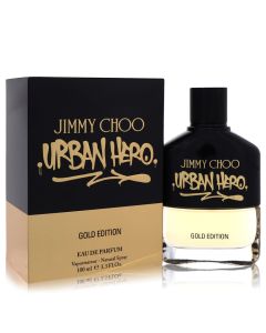 Jimmy Choo Urban Hero Gold Edition Cologne By Jimmy Choo Eau De Parfum Spray 3.3 OZ (Homme) 95 ML